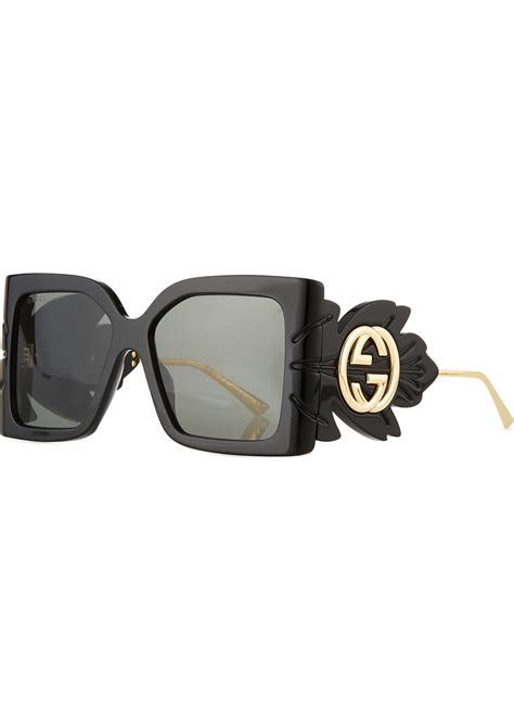 gucci 61mm square sunglasses|gucci oversized square acetate sunglasses.